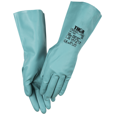arbejdsløshed varme tykkelse THOR HANDSKE GRØN NITRIL 7450-08 - Gummihandsker og handsker med belægning  - Arbejdshandsker - Personligt udstyr